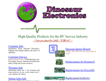 Tablet Screenshot of dinosaurelectronics.com
